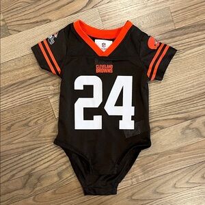 NFL Team Apparel Kids Black and Orange Onesie